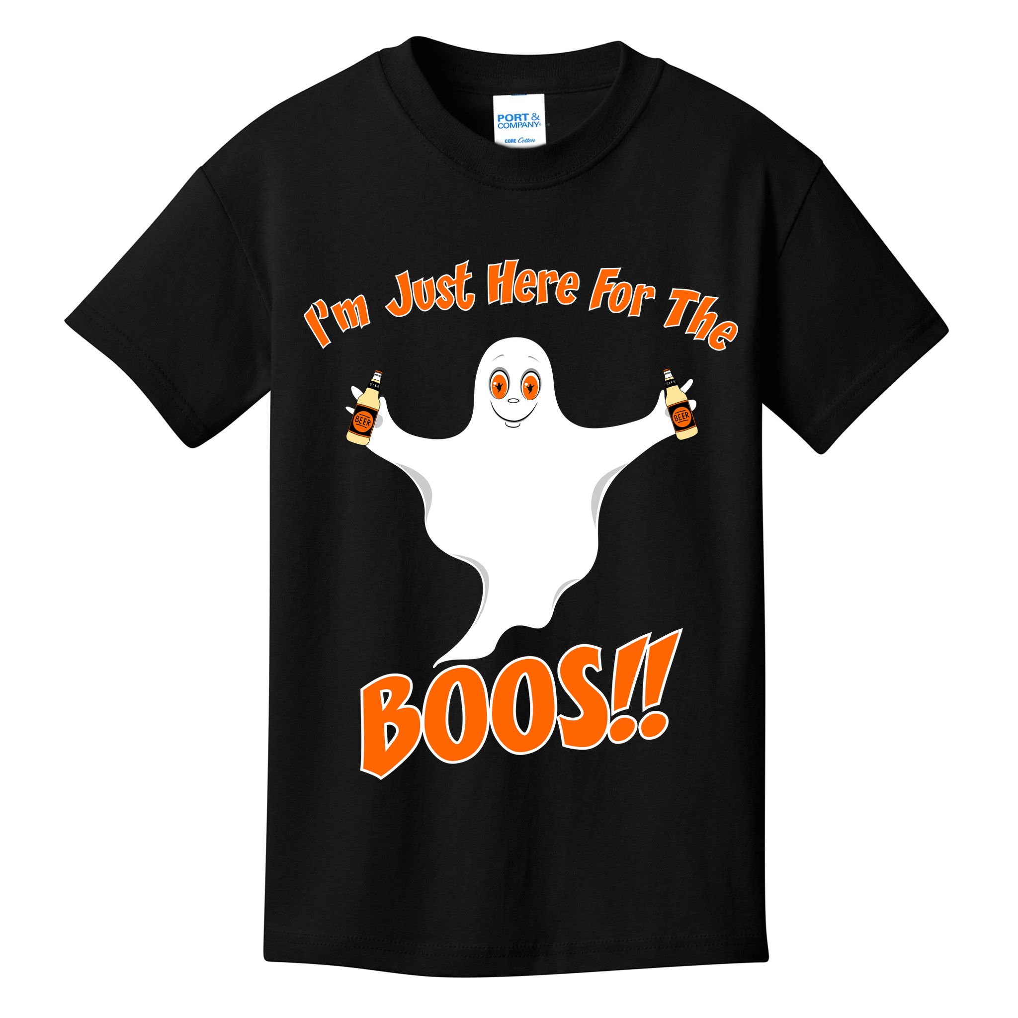 I'm Just Here For The Boos! Halloween Ghost Kids T-Shirt