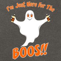 I'm Just Here For The Boos! Halloween Ghost Cotton Canvas Backpack