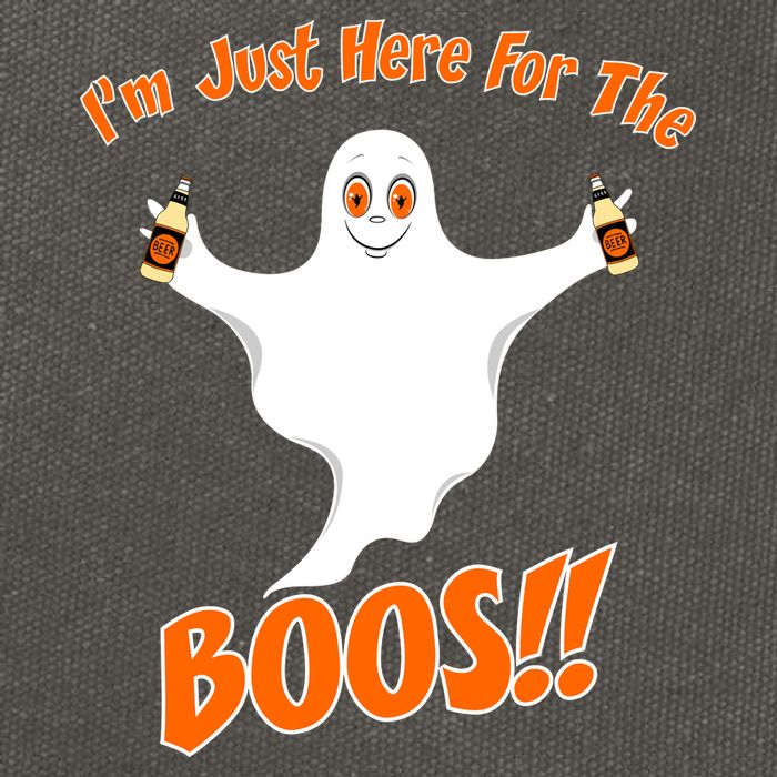 I'm Just Here For The Boos! Halloween Ghost Cotton Canvas Backpack