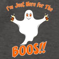 I'm Just Here For The Boos! Halloween Ghost Vector Backpack