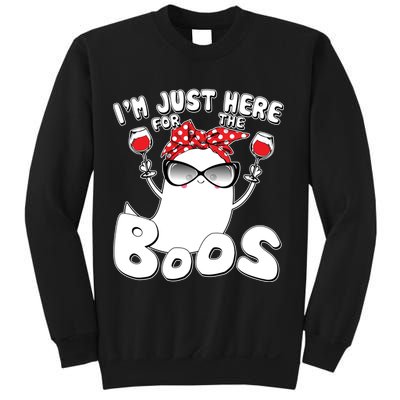 I'm Just Here For The Boos Wine Lover Sweatshirt