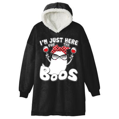 I'm Just Here For The Boos Wine Lover Hooded Wearable Blanket