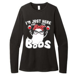 I'm Just Here For The Boos Wine Lover Womens CVC Long Sleeve Shirt