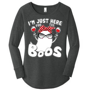 I'm Just Here For The Boos Wine Lover Women's Perfect Tri Tunic Long Sleeve Shirt