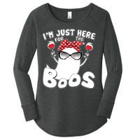 I'm Just Here For The Boos Wine Lover Women's Perfect Tri Tunic Long Sleeve Shirt