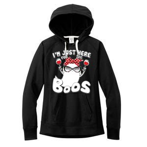 I'm Just Here For The Boos Wine Lover Women's Fleece Hoodie