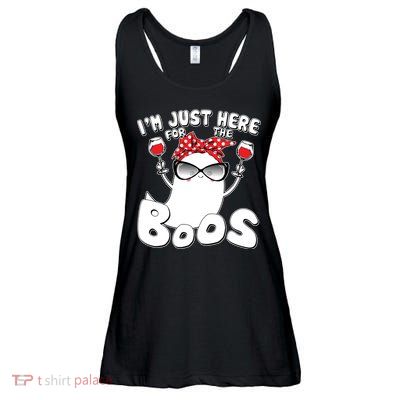 I'm Just Here For The Boos Wine Lover Ladies Essential Flowy Tank