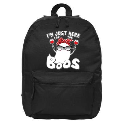 I'm Just Here For The Boos Wine Lover 16 in Basic Backpack