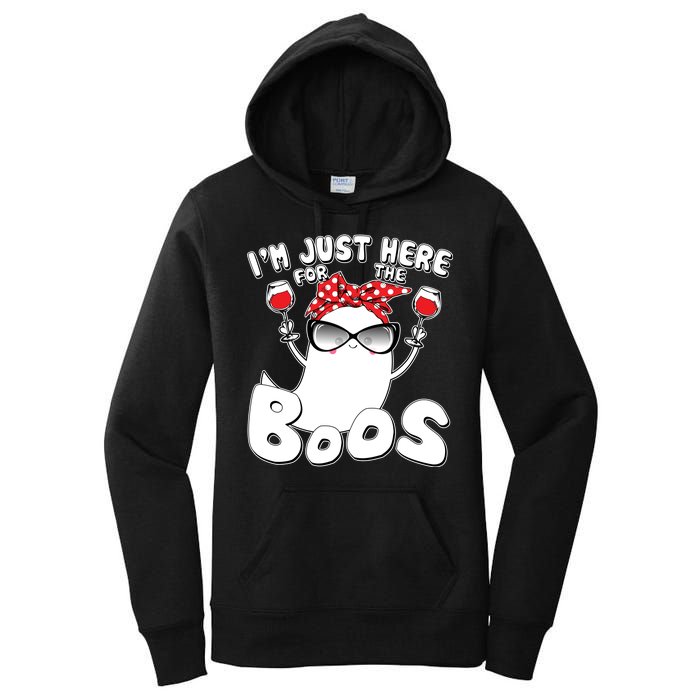 I'm Just Here For The Boos Wine Lover Women's Pullover Hoodie