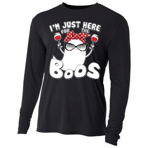 I'm Just Here For The Boos Wine Lover Cooling Performance Long Sleeve Crew