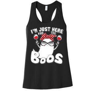 I'm Just Here For The Boos Wine Lover Women's Racerback Tank