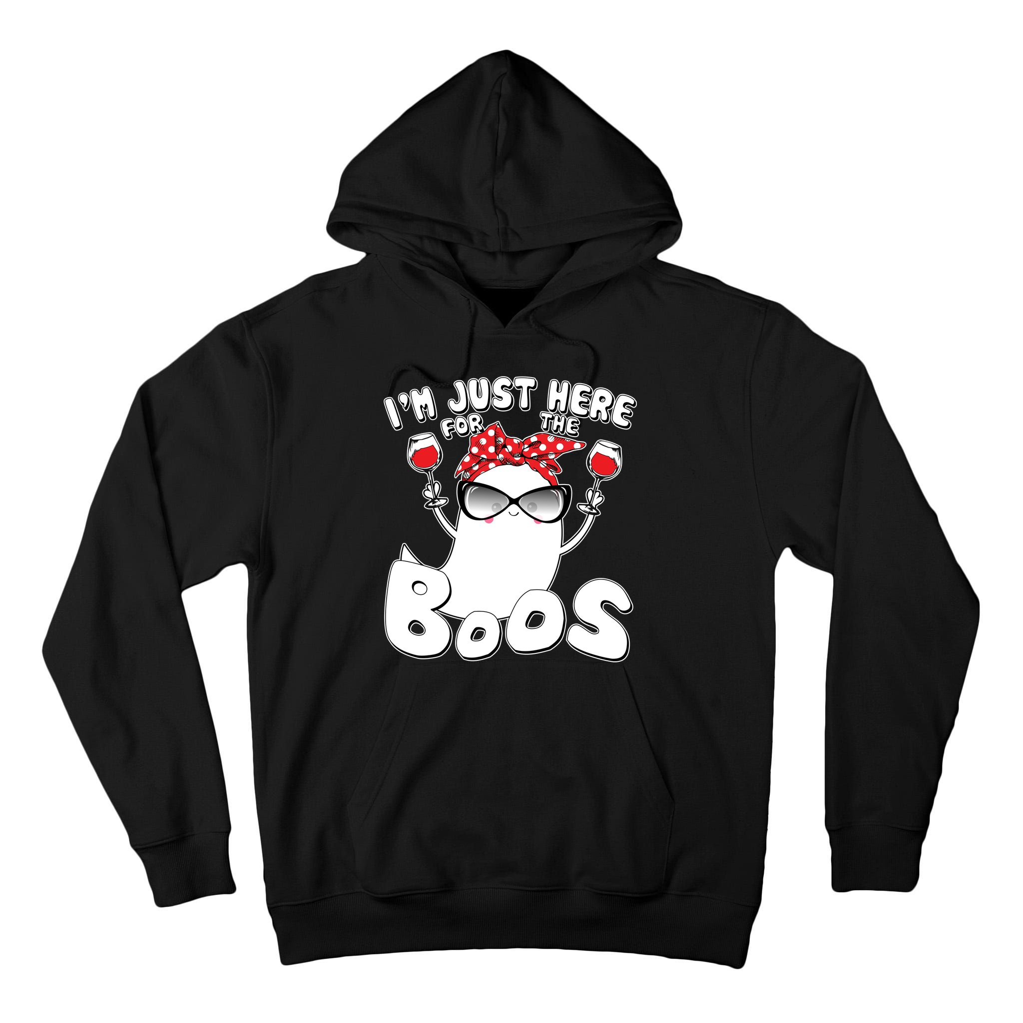 I'm Just Here For The Boos Wine Lover Tall Hoodie