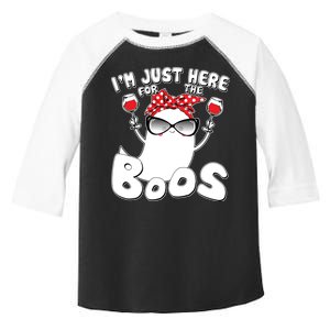 I'm Just Here For The Boos Wine Lover Toddler Fine Jersey T-Shirt