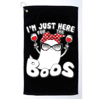 I'm Just Here For The Boos Wine Lover Golf Towel