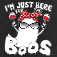 I'm Just Here For The Boos Wine Lover Golf Towel