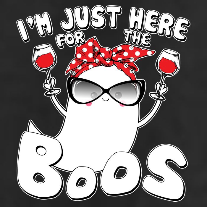 I'm Just Here For The Boos Wine Lover Golf Towel