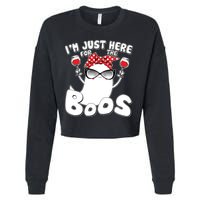 I'm Just Here For The Boos Wine Lover Cropped Pullover Crew