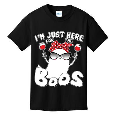 I'm Just Here For The Boos Wine Lover Kids T-Shirt