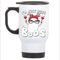 I'm Just Here For The Boos Wine Lover Stainless Steel Travel Mug