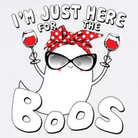 I'm Just Here For The Boos Wine Lover Stainless Steel Travel Mug