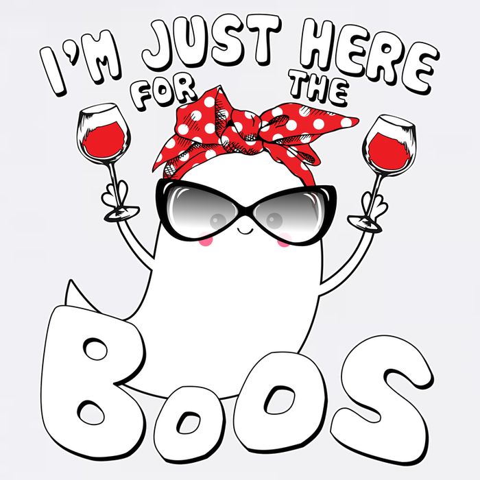 I'm Just Here For The Boos Wine Lover Stainless Steel Travel Mug
