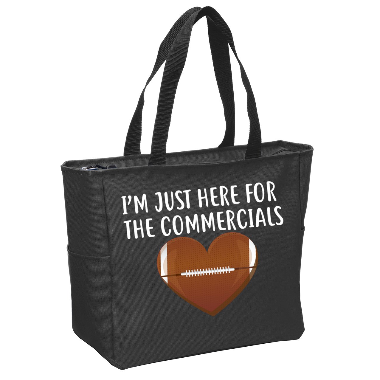 I'm Just Here For The Commercials  Zip Tote Bag
