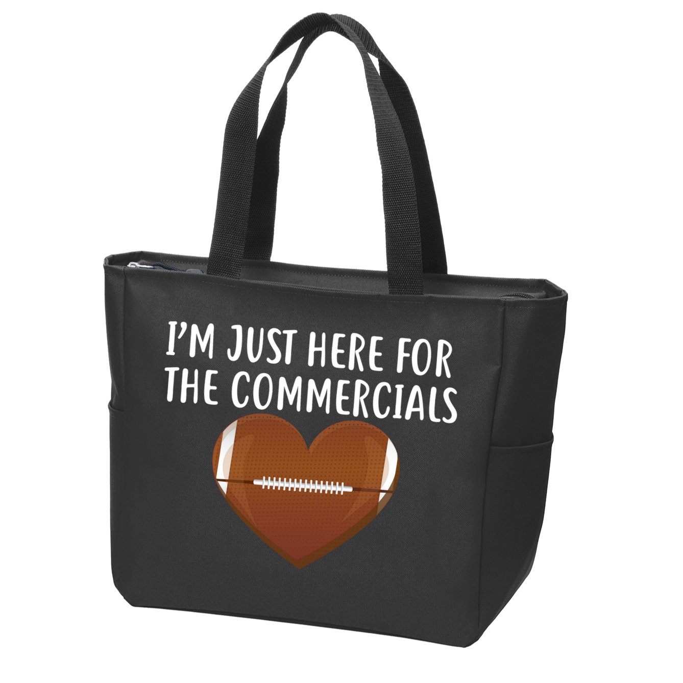 I'm Just Here For The Commercials  Zip Tote Bag