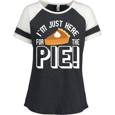 I'm Just Here For The Pie Enza Ladies Jersey Colorblock Tee