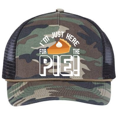 I'm Just Here For The Pie Retro Rope Trucker Hat Cap