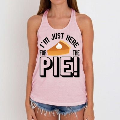 I'm Just Here For The Pie Women's Knotted Racerback Tank