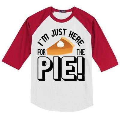 I'm Just Here For The Pie Kids Colorblock Raglan Jersey