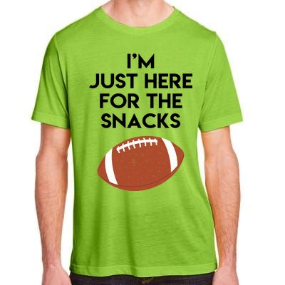 I'm Just Here for the Snacks Football Adult ChromaSoft Performance T-Shirt