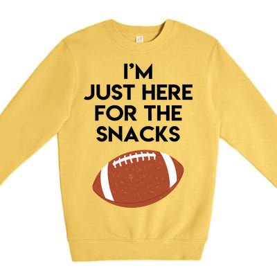 I'm Just Here for the Snacks Football Premium Crewneck Sweatshirt