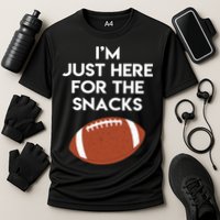 I'm Just Here for the Snacks Football Cooling Performance Crew T-Shirt