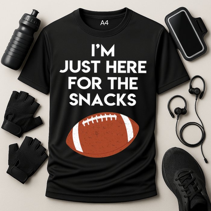 I'm Just Here for the Snacks Football Cooling Performance Crew T-Shirt