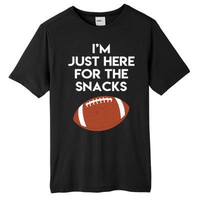 I'm Just Here for the Snacks Football Tall Fusion ChromaSoft Performance T-Shirt