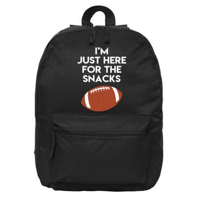 I'm Just Here for the Snacks Football 16 in Basic Backpack
