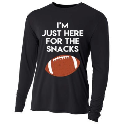 I'm Just Here for the Snacks Football Cooling Performance Long Sleeve Crew