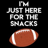 I'm Just Here for the Snacks Football Visor
