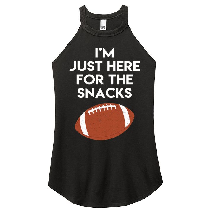 I'm Just Here for the Snacks Football Women's Perfect Tri Rocker Tank