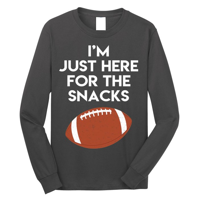 I'm Just Here for the Snacks Football Long Sleeve Shirt