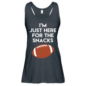 I'm Just Here for the Snacks Football Ladies Essential Flowy Tank