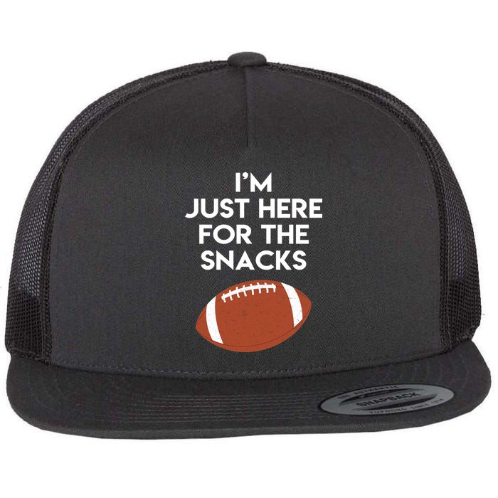 I'm Just Here for the Snacks Football Flatbill Hat