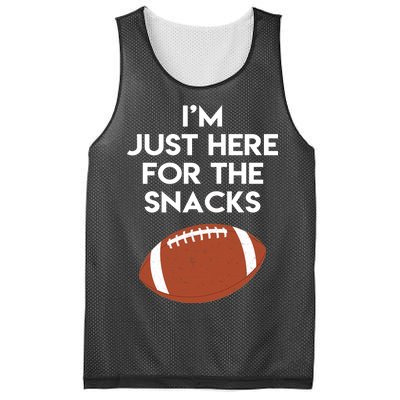 I'm Just Here for the Snacks Football Mesh Reversible Basketball Jersey Tank