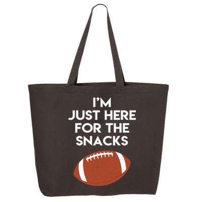 I'm Just Here for the Snacks Football 25L Jumbo Tote