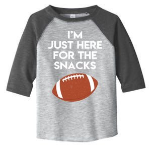 I'm Just Here for the Snacks Football Toddler Fine Jersey T-Shirt