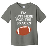 I'm Just Here for the Snacks Football Toddler T-Shirt