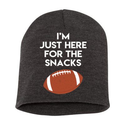 I'm Just Here for the Snacks Football Short Acrylic Beanie