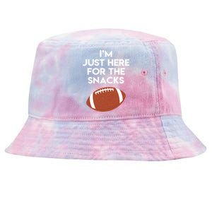 I'm Just Here for the Snacks Football Tie-Dyed Bucket Hat