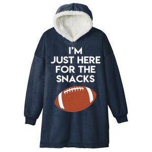 I'm Just Here for the Snacks Football Hooded Wearable Blanket